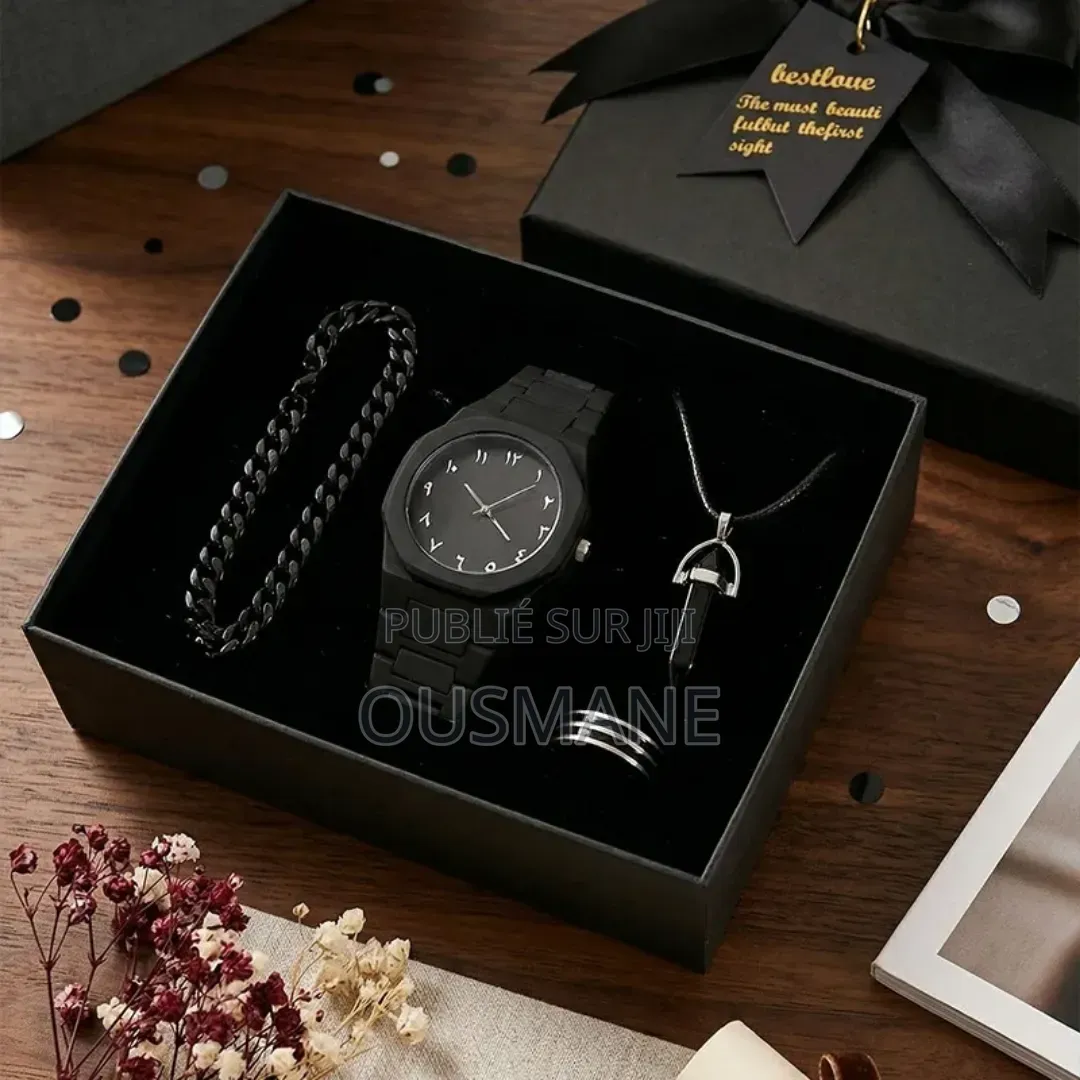 Coffret Montre Plus Bracelet Noir