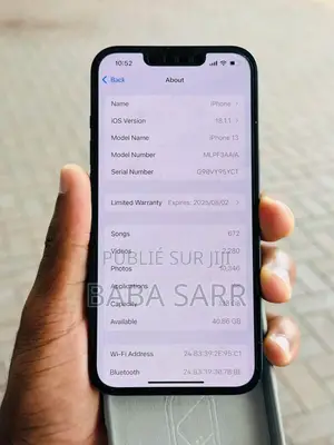 Nouveau Apple iPhone 13 128 GB Noir