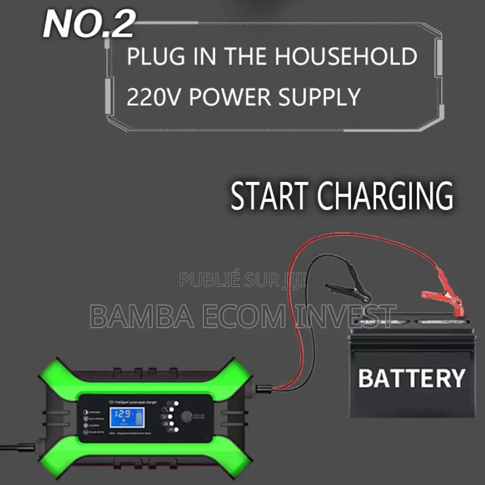 Chargeur De Batterie Intelligent 12V À Impulsions Avec Écran LCD