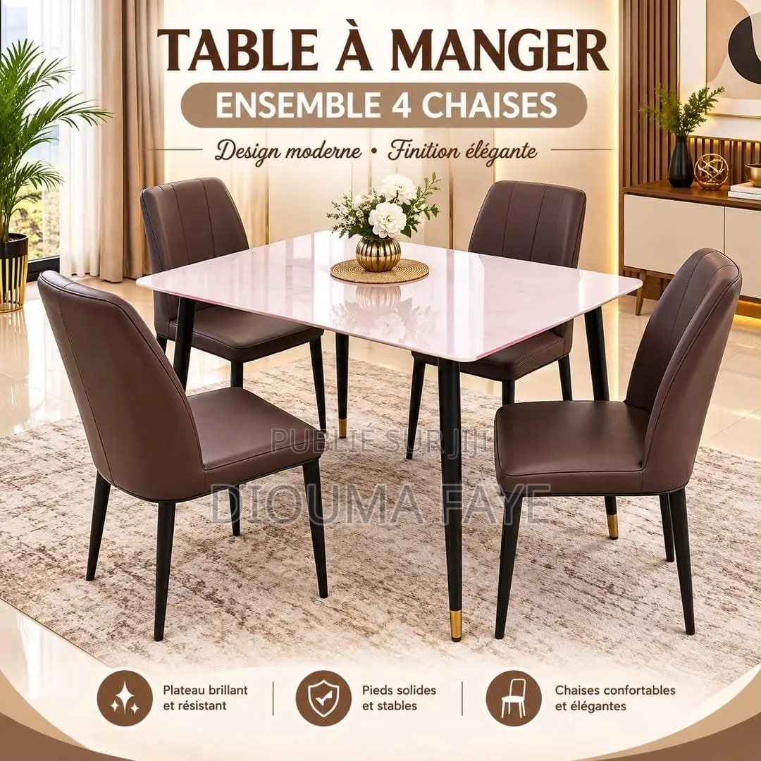 Table À Manger Avec 4 Chaise