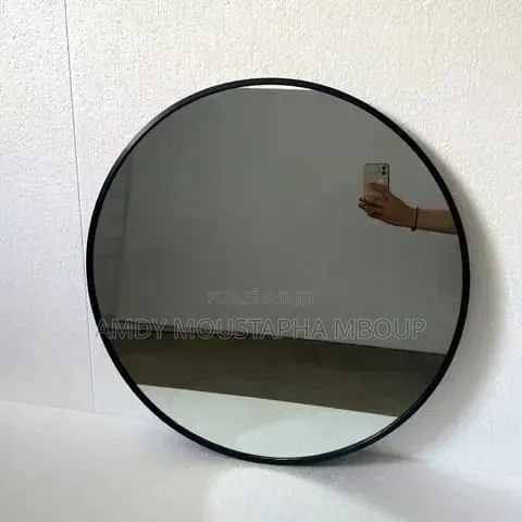 Miroir Noir Blanc Doré 60sm Ron