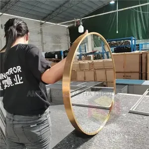 Miroir Noir Blanc Doré 60sm Ron