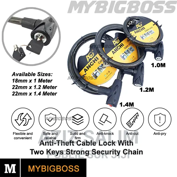 Antivol, Câble Antivol Robuste