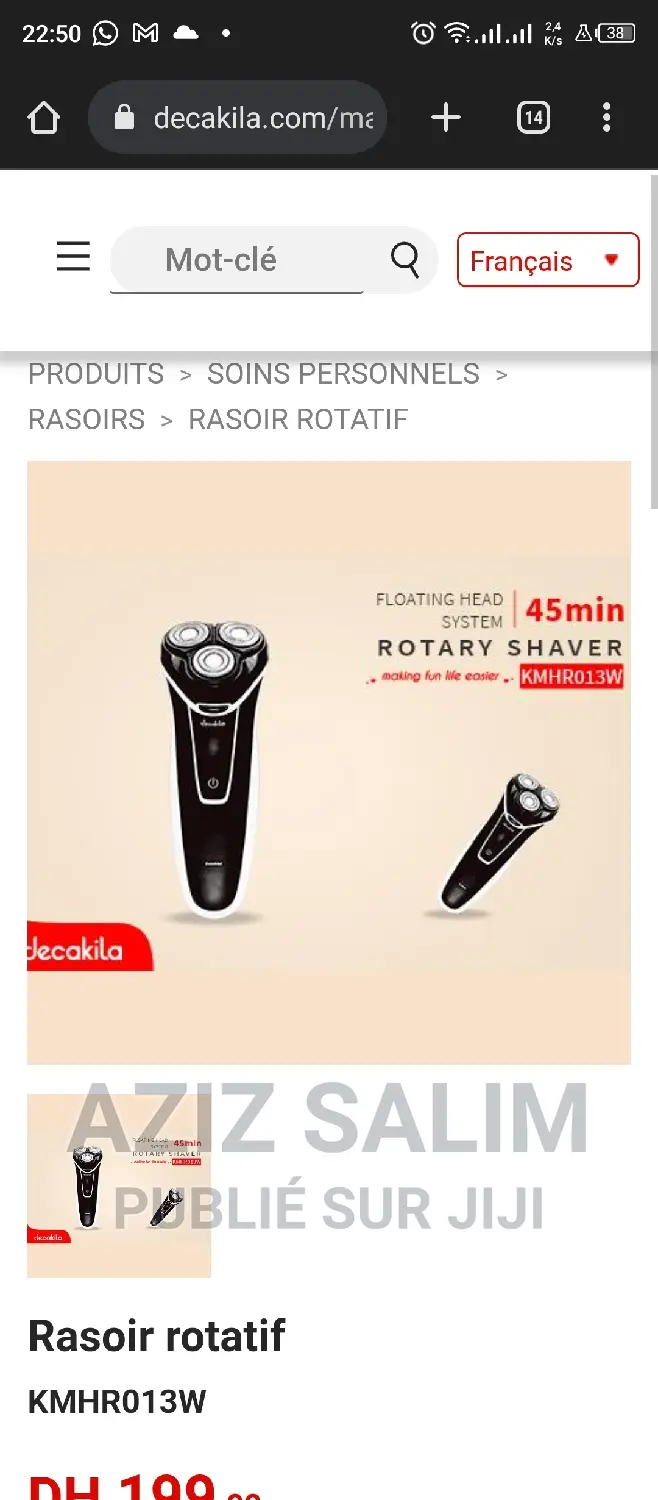 Rasoir Rotatif 3 Lames