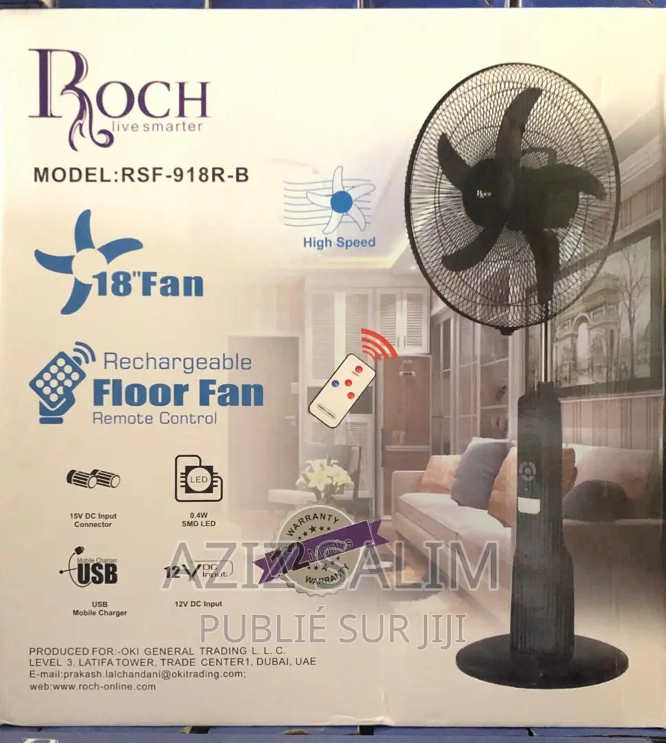 Ventilateur Rechargeable 18"