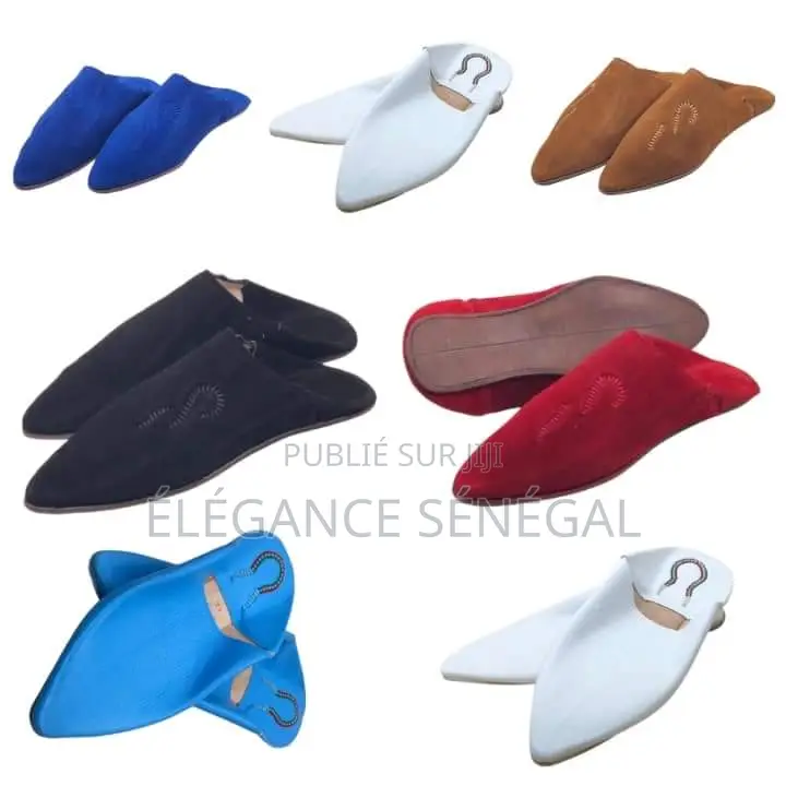 Babouche Royale Marocaine 100% Cuir Daim Authentique Homme