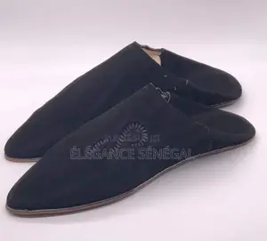 Babouche Royale Marocaine 100% Cuir Daim Authentique Homme