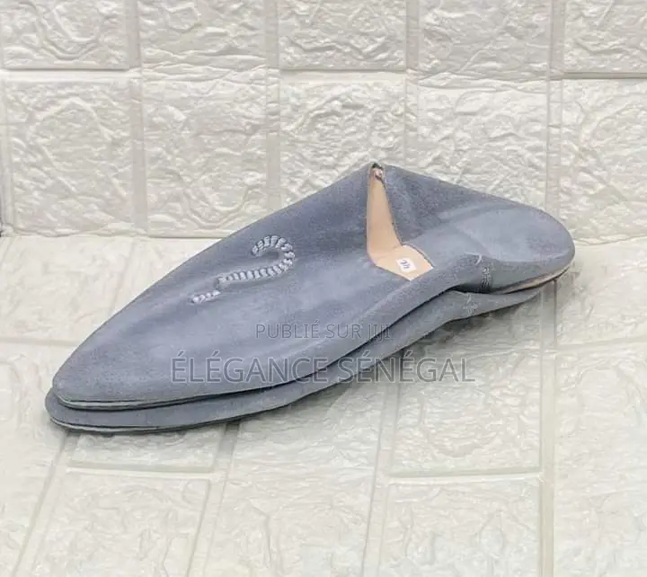 Babouche Royale Marocaine 100% Cuir Daim Authentique Homme