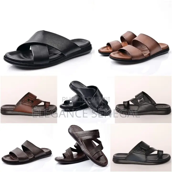 Sandale Cuir Orthopédique Pour Homme