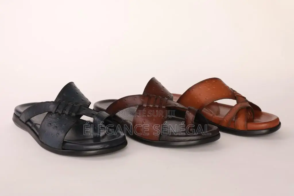 Sandale Cuir Orthopédique Pour Homme