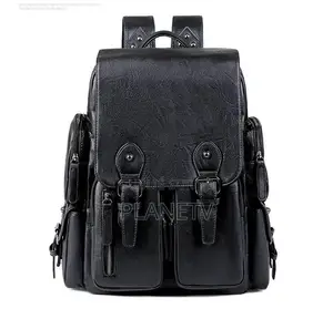 Sacs a Dos en Cuir Marron Et Noir en Promotion Disponible Nf