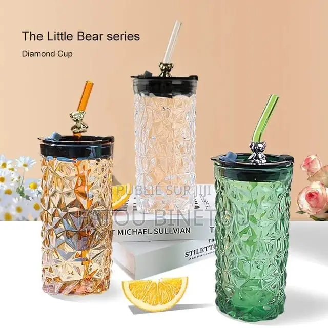 Tasse en Verre Avec Paille