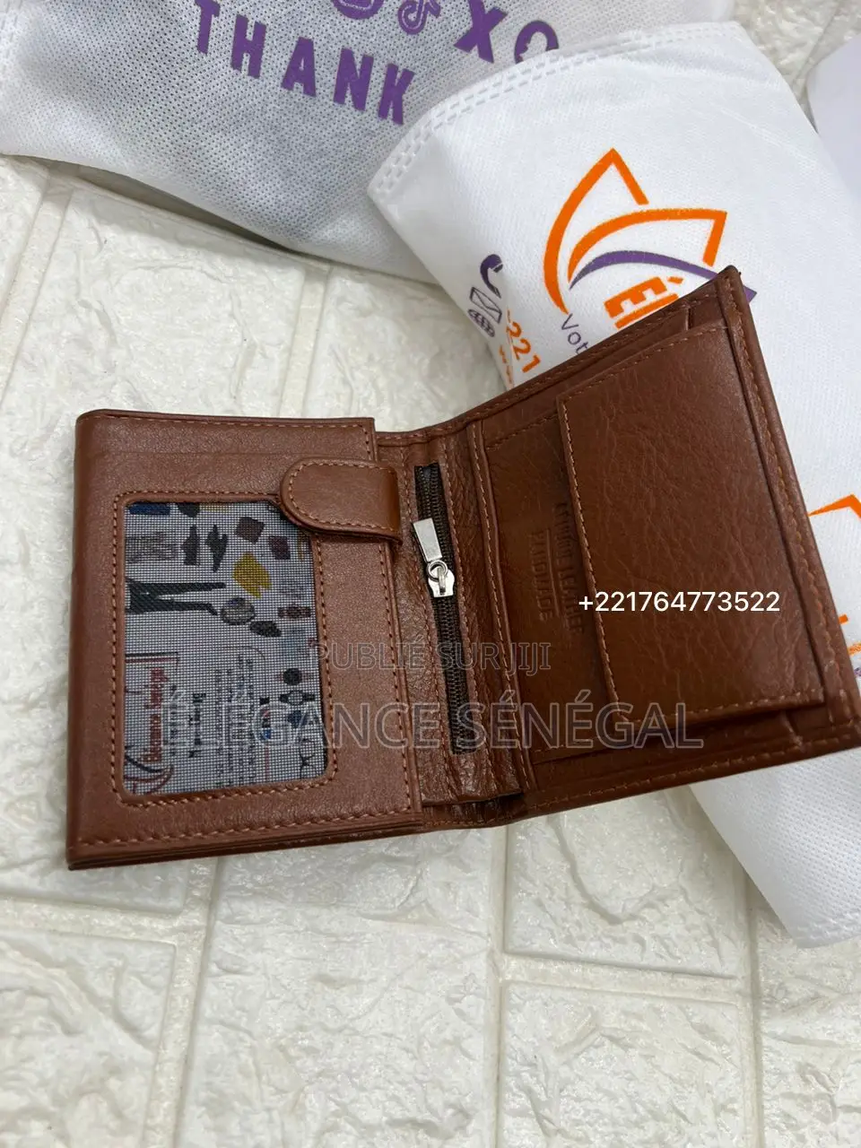 Portefeuille 100% Cuir Véritable Pour Homme