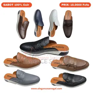 Photo - Babouches Sabot 100% Cuir Pour Homme
