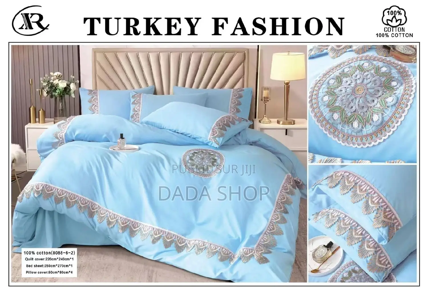 Ensemble 6 Pièce 2 Draps 4 Oreilles Très Jolie Et Classe