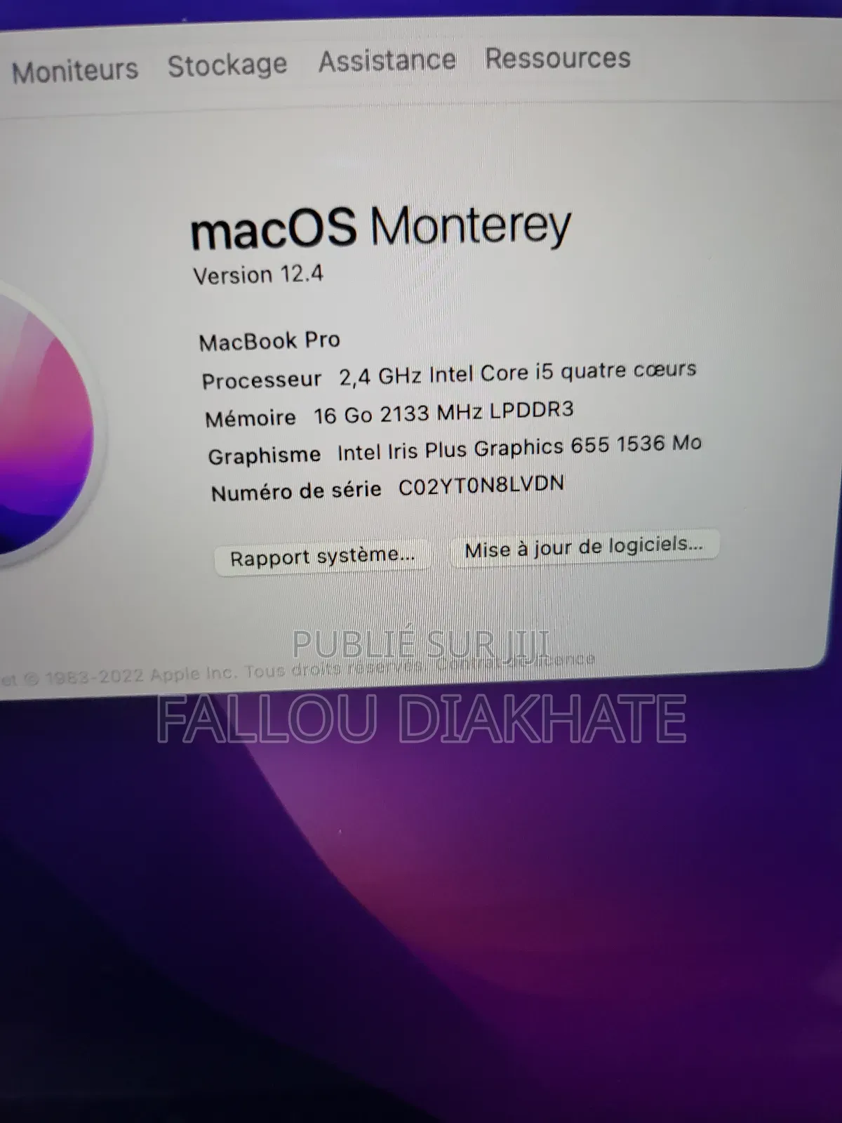 New Ordinateur Portable Apple MacBook 2017 16GB Intel Core I5 SSD 256GB