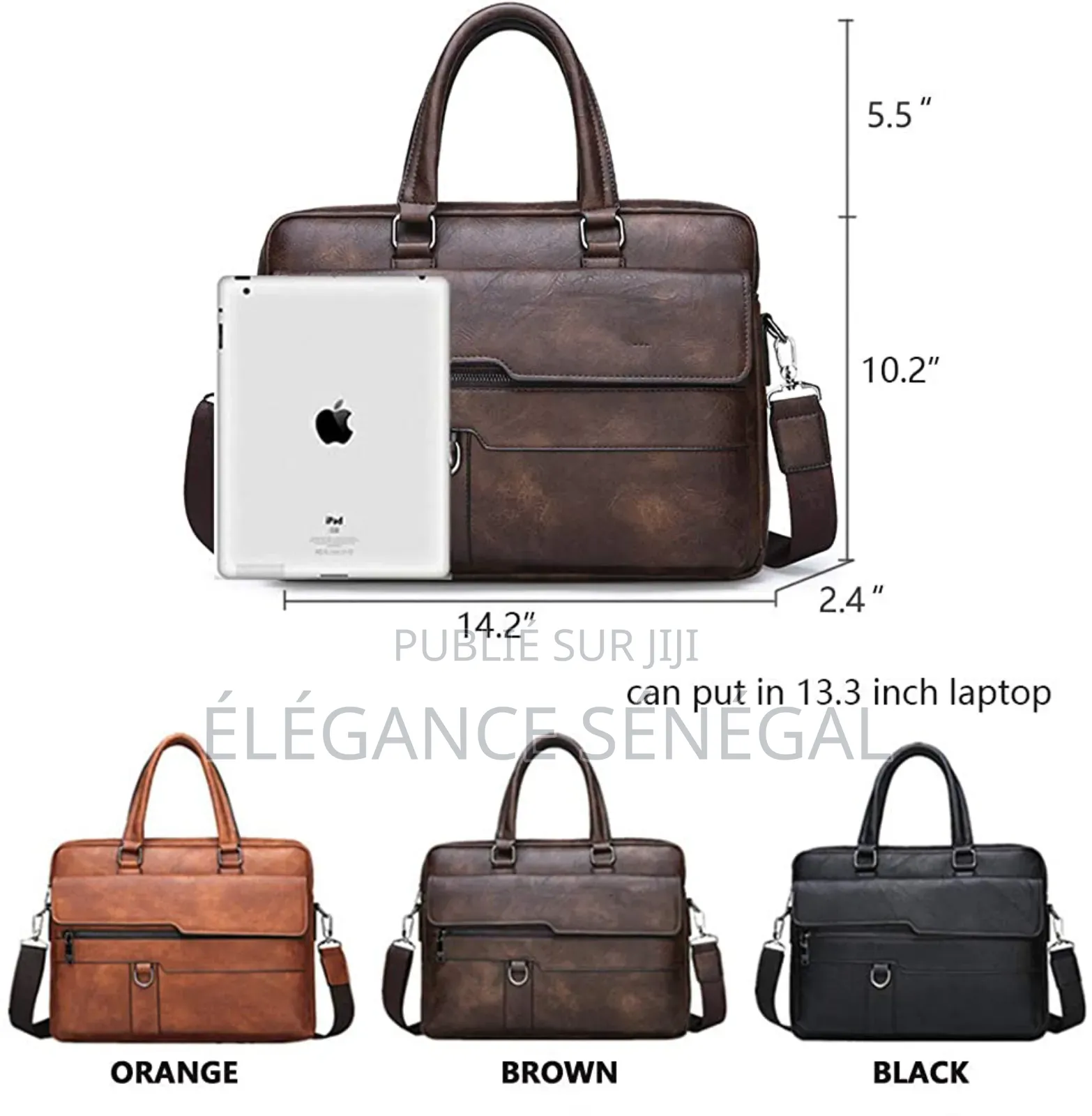 Sac d'Ordinateur Cuir Pour Homme Dakar