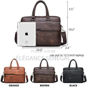 Sac d'Ordinateur Cuir Pour Homme Dakar