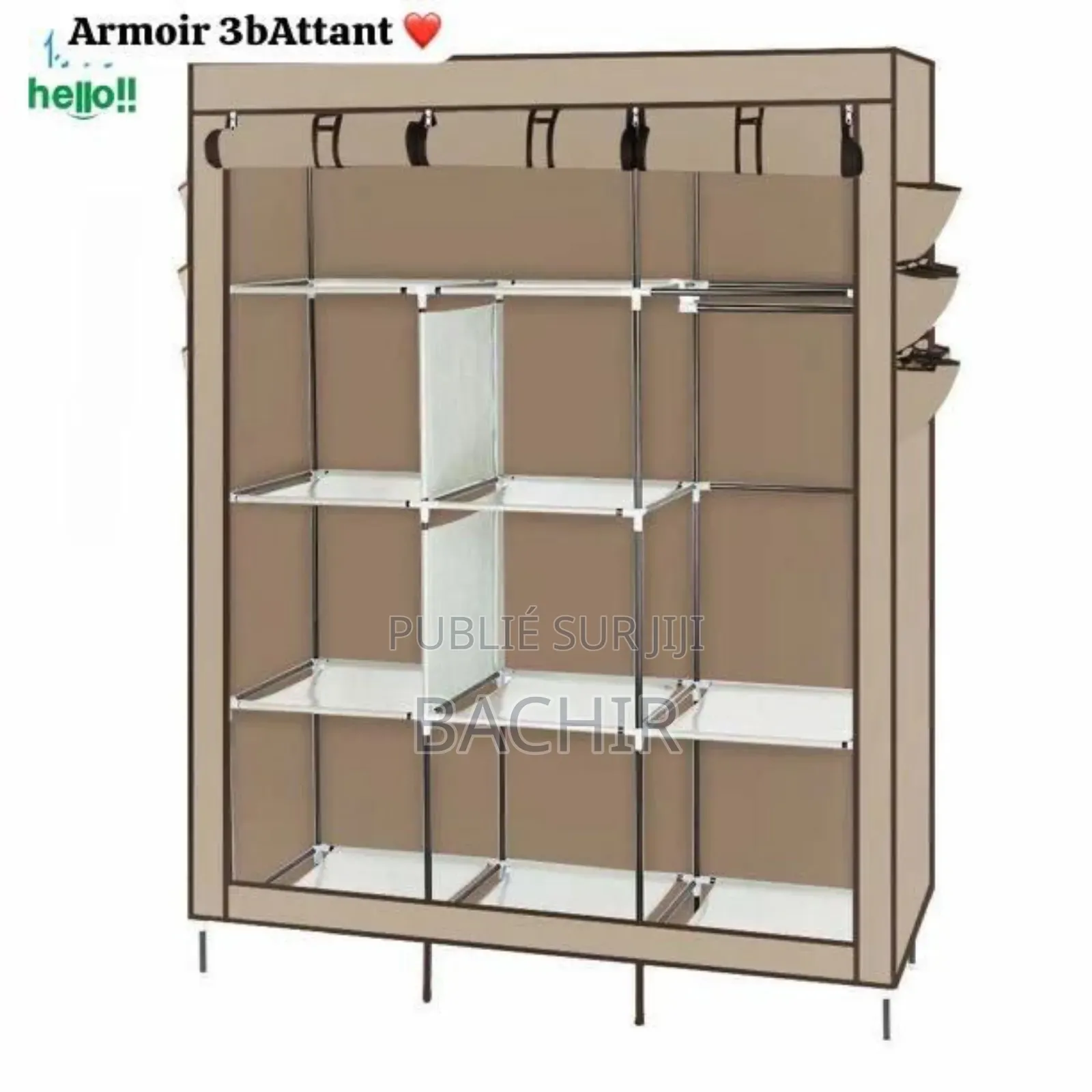 Armoire en Tissu 3battent