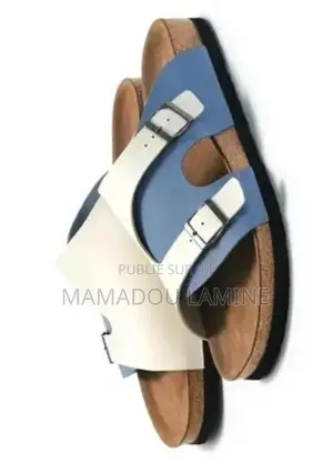Sandale Orthopédique en Bleue Blanc Bouclées
