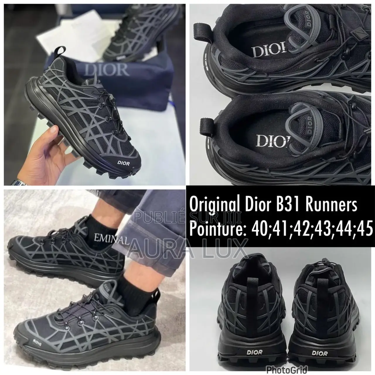 Original Dior B31 Traîners Noir Disponible