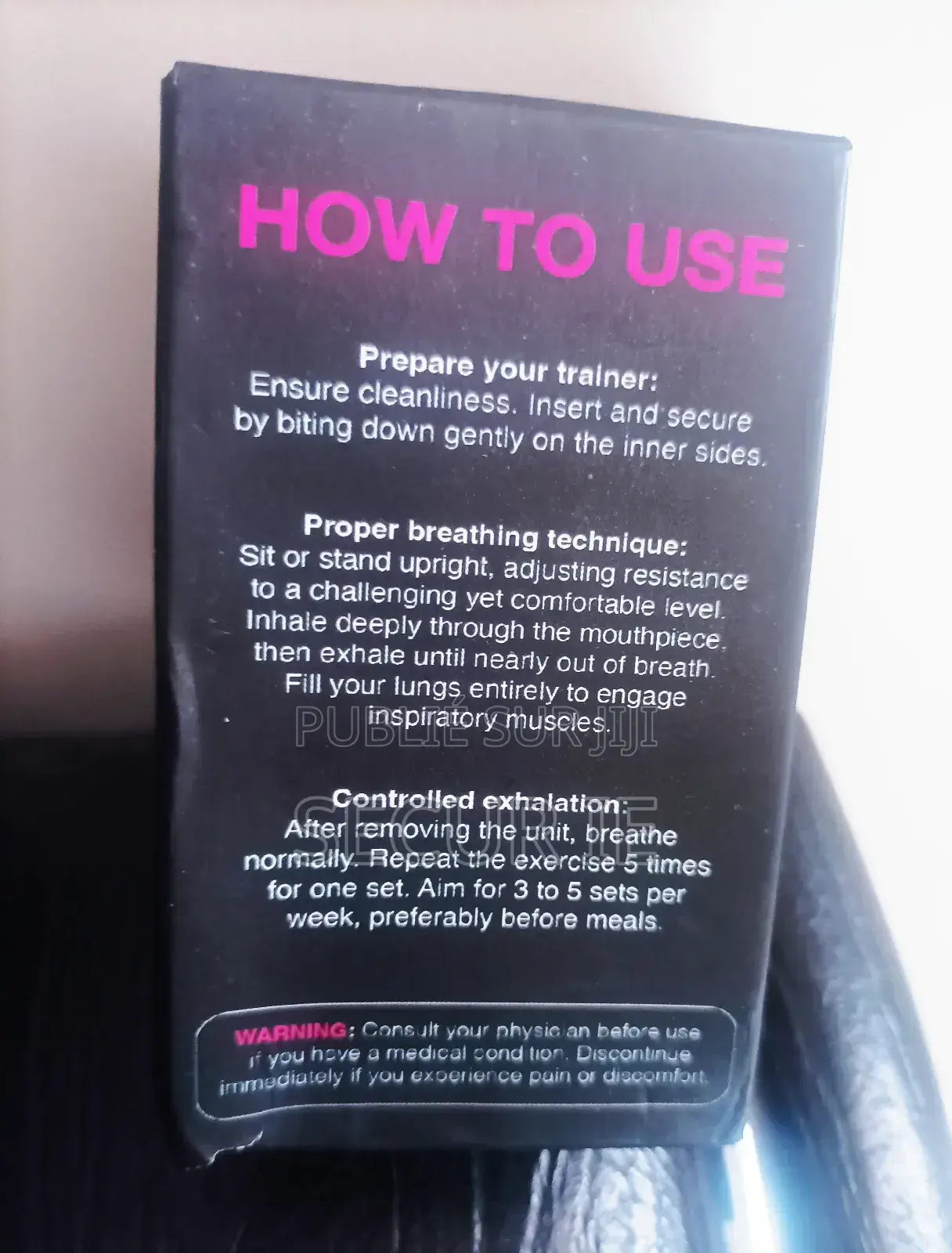 Appareil d'Entrainement Respirateur Réglable