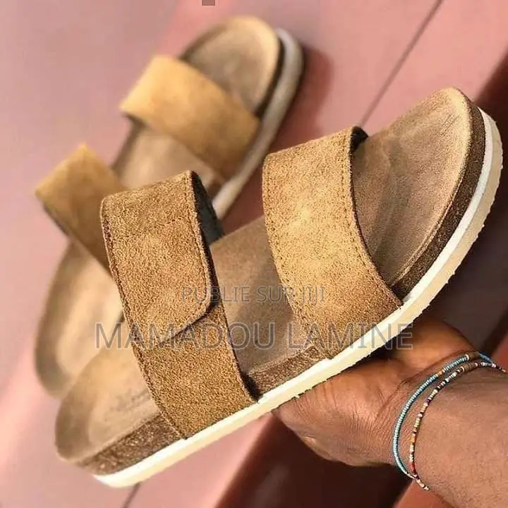 Chaussure Sandale Orthopedique Daim Confortable en Bande