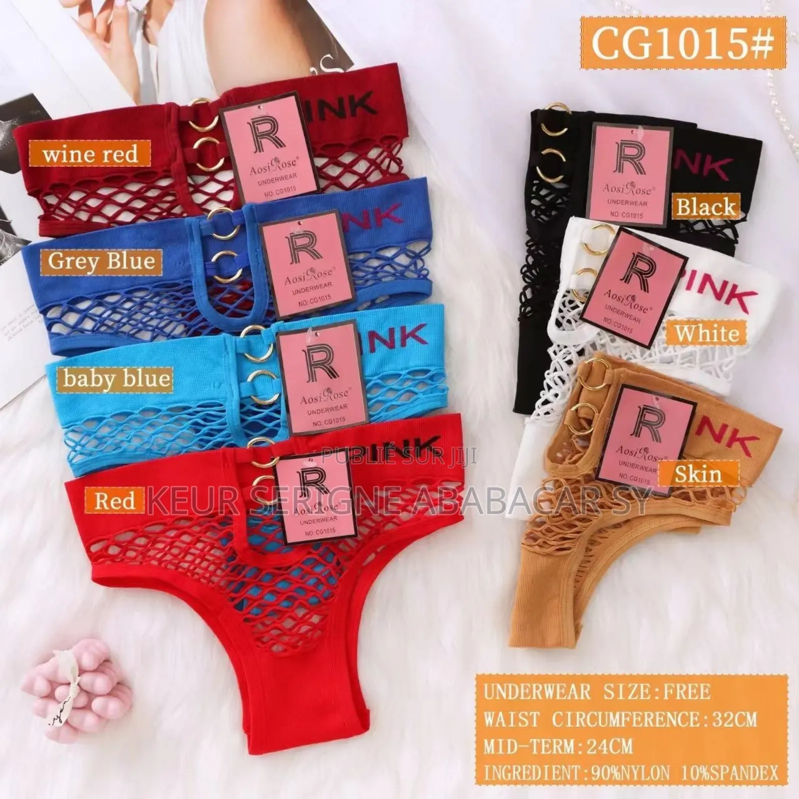 Slip v Perforé Mille Trou Avec 2 Anneaux Devant