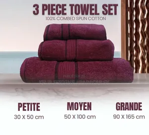 Photo - Serviette 3 Pièces Qualité Original Coton