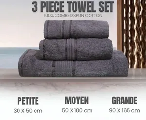 Serviette 3 Pièces Qualité Original Coton