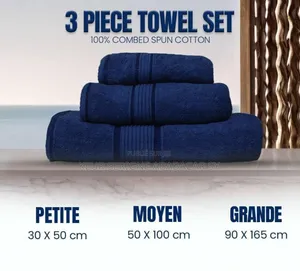 Serviette 3 Pièces Qualité Original Coton