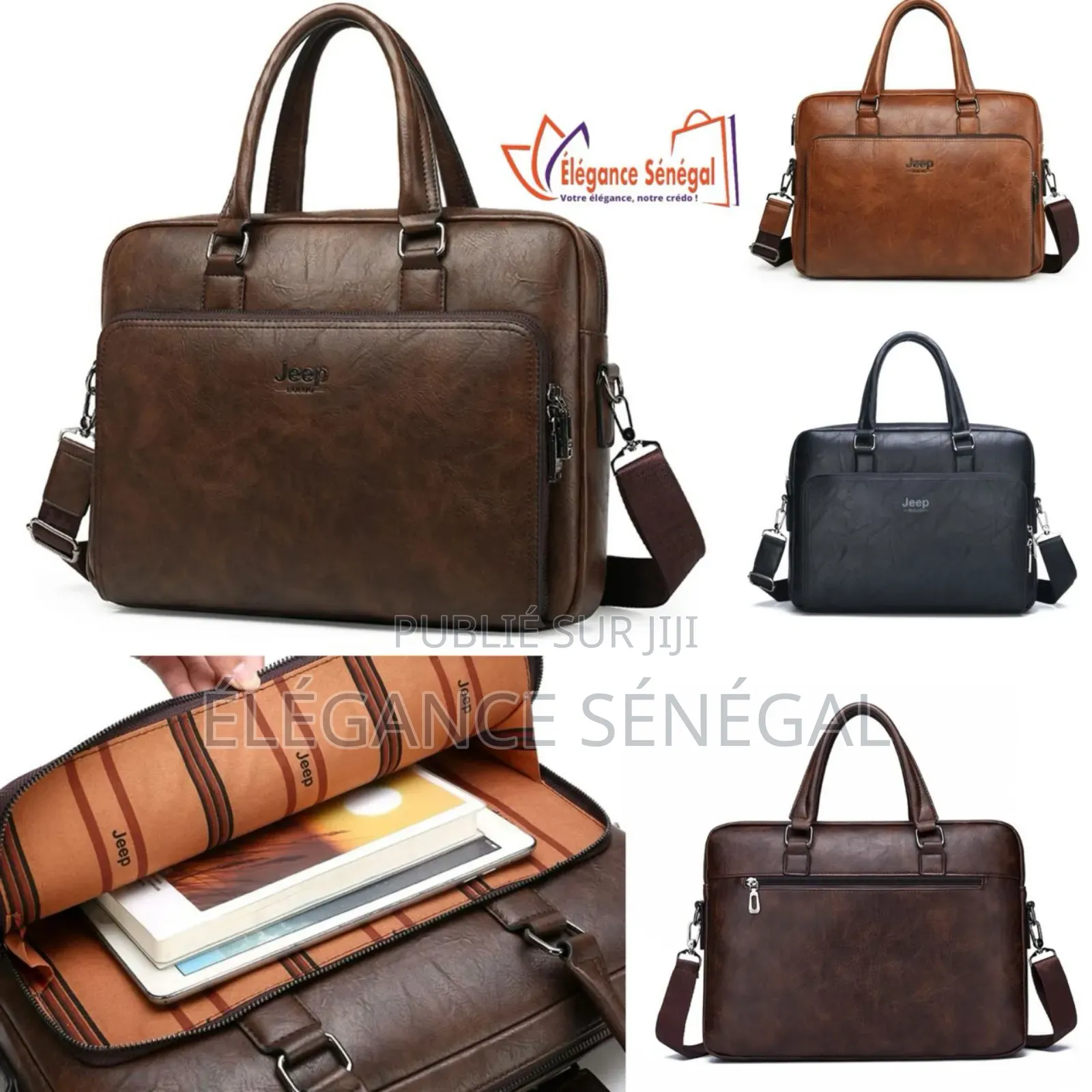 Sac d'Ordinateur Cuir Pour Homme Dakar