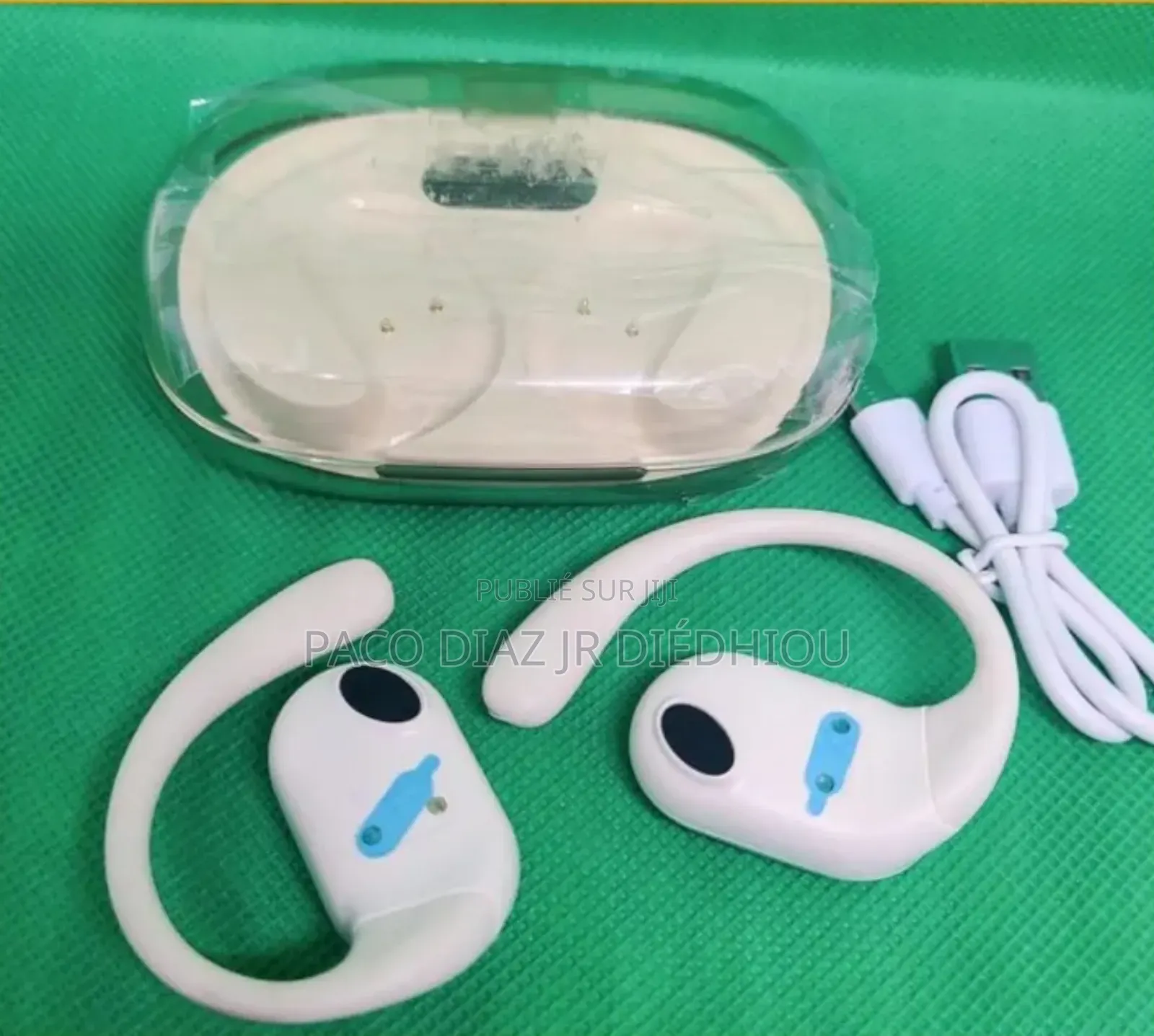 Écouteur Bluetooth AS06 Beige Sans Fil Casque Stéréo,