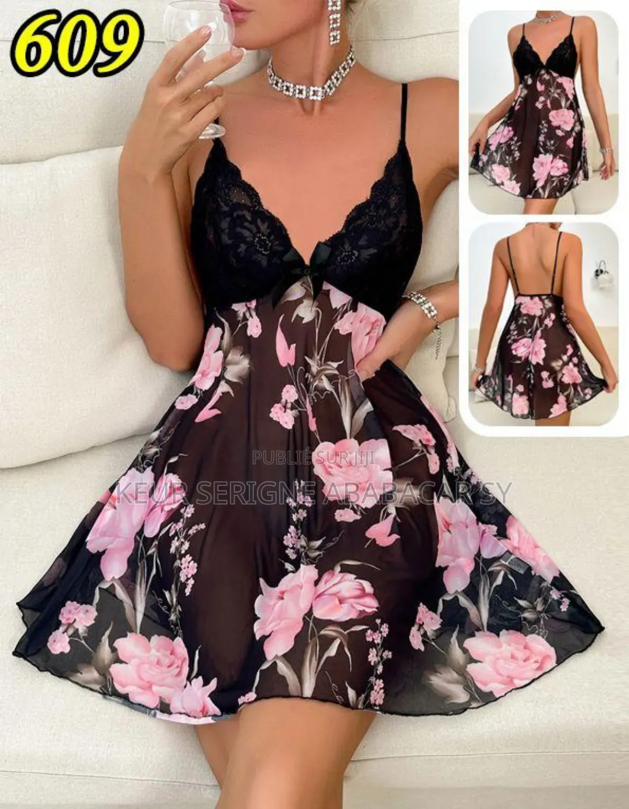 Robe Camisole en Mousseline De Soie Avec Col en V,