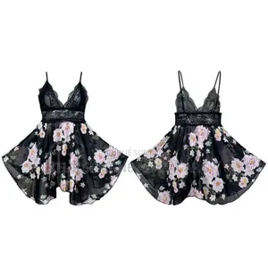 Robe Camisole en Mousseline De Soie Avec Col en V,