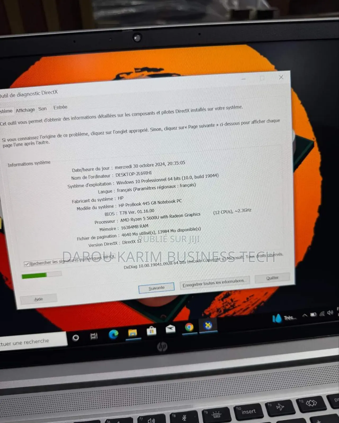 New Ordinateur Portable HP ProBook 445 G9 16GB AMD Ryzen 5 SSD 512GB