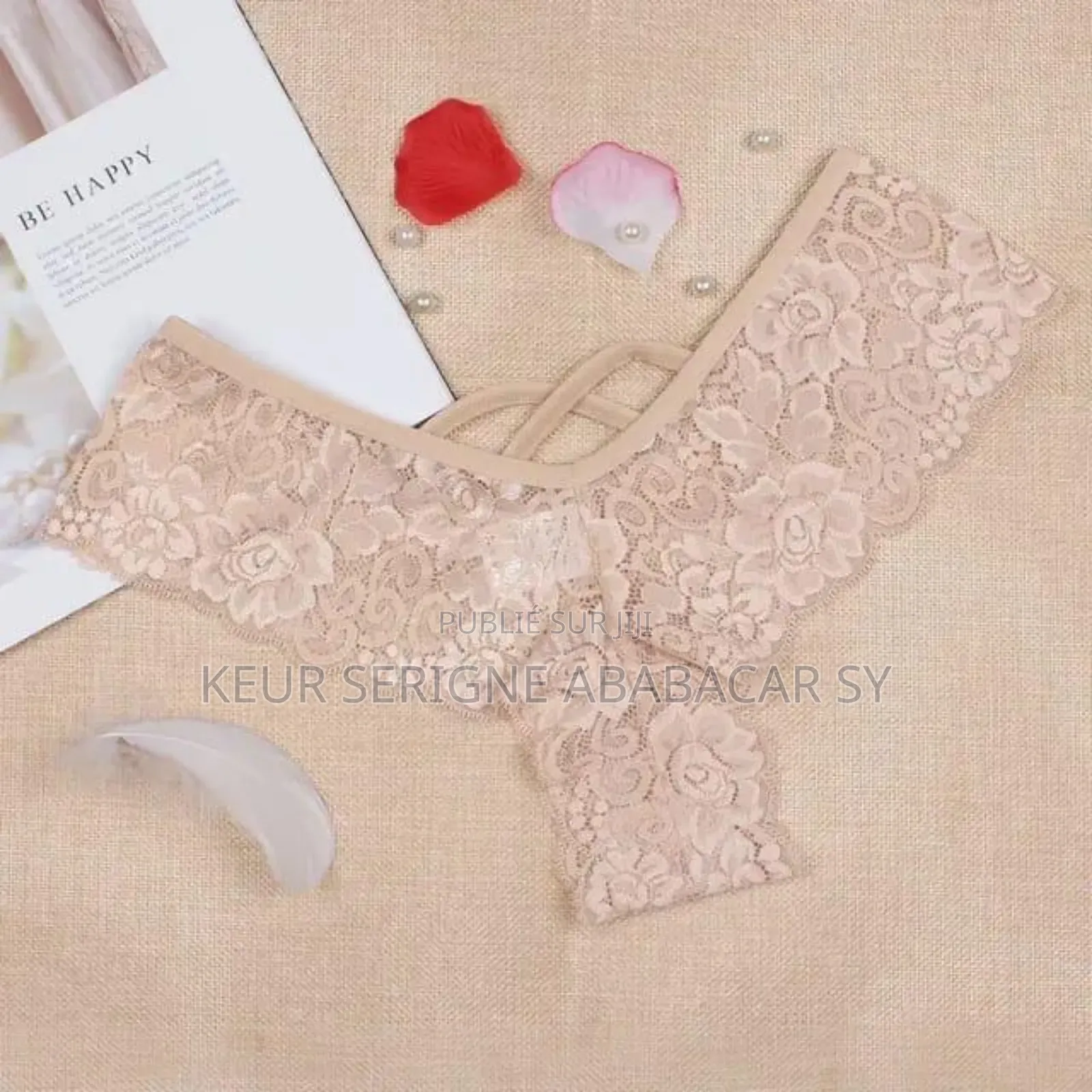 Slip Dentelle Croisé Derrière Taille Standard