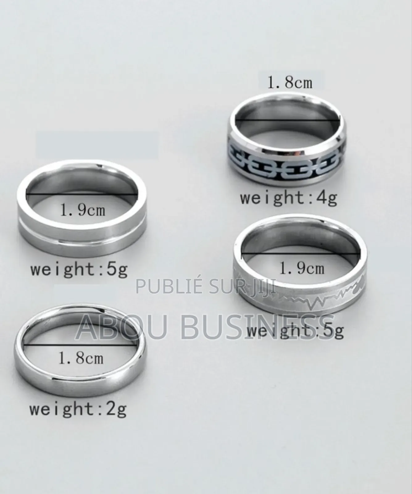 Bague Pour Homme en Acier Inoxydable