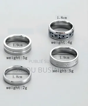 Bague Pour Homme en Acier Inoxydable