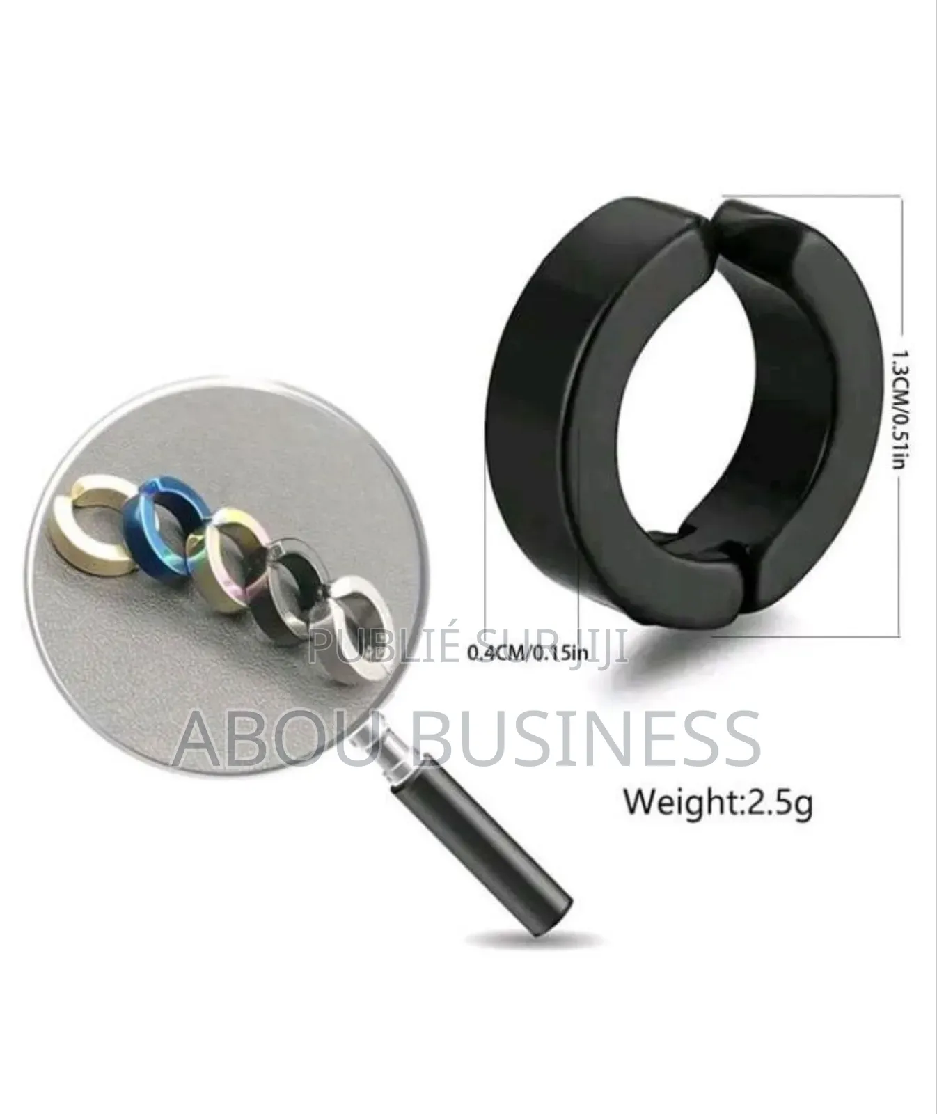 Boucle d'Oreille Non Percée Unisexe.