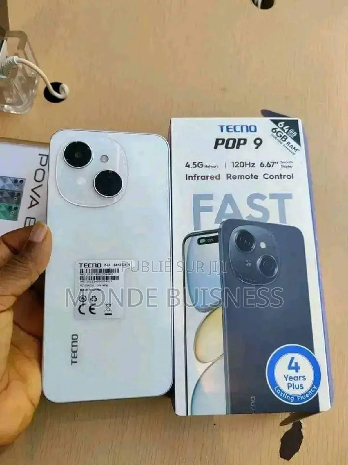 New Tecno Pop 9 128 GB Or rose