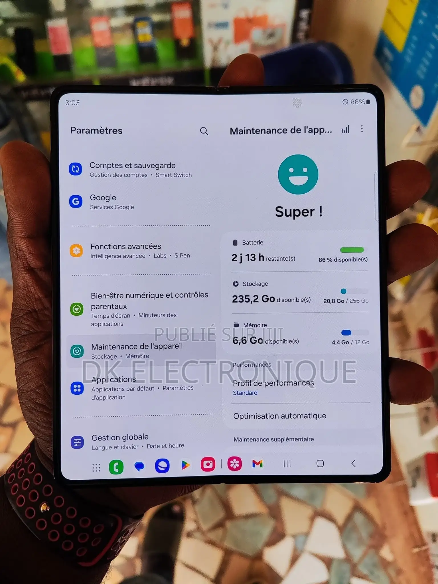 New Samsung Galaxy Z Fold4 256 GB Blue