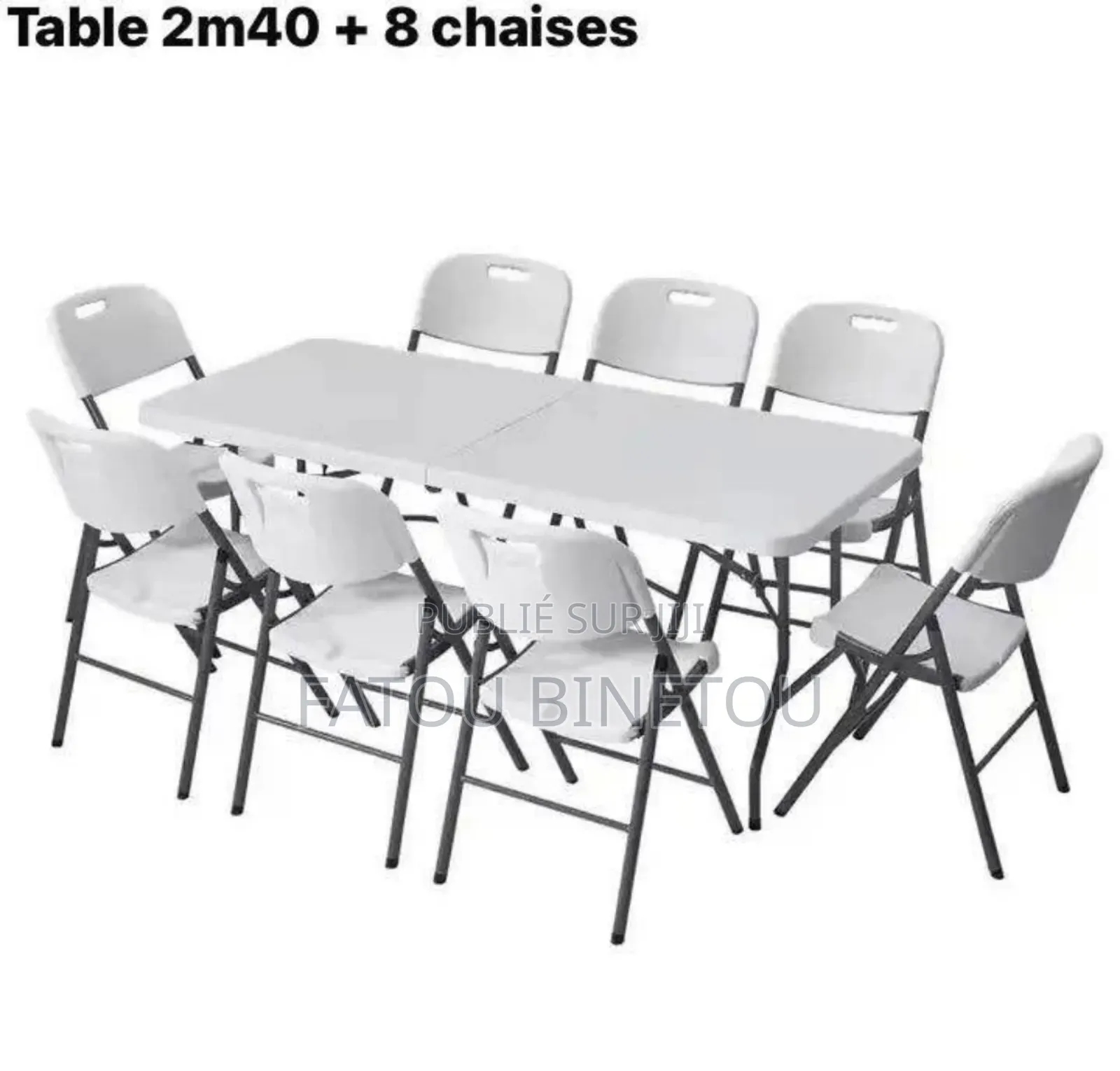 Table De Dressage Plus 8 Chaises