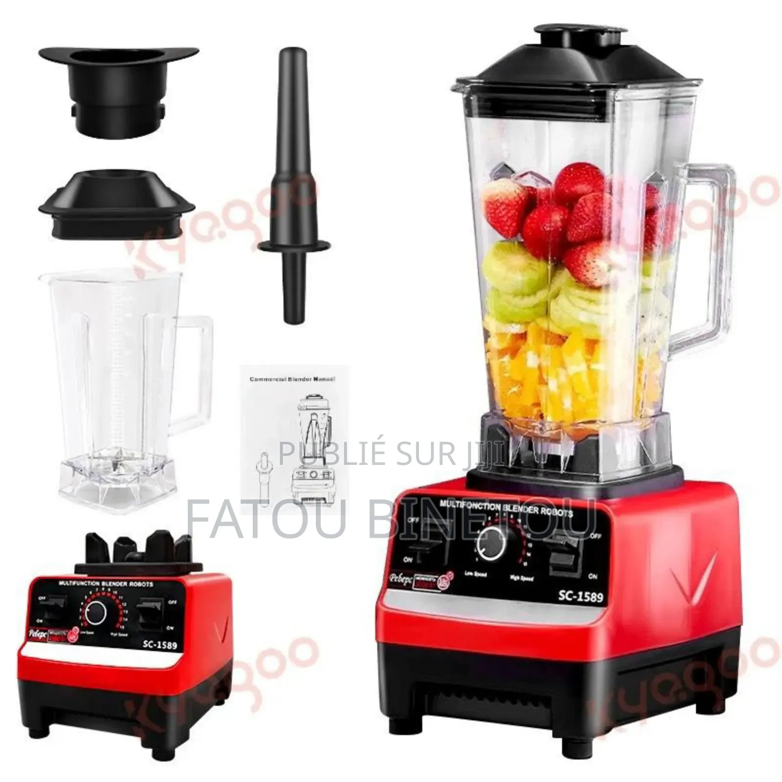 Mixeur Blinder 2 Litres 2 en 1