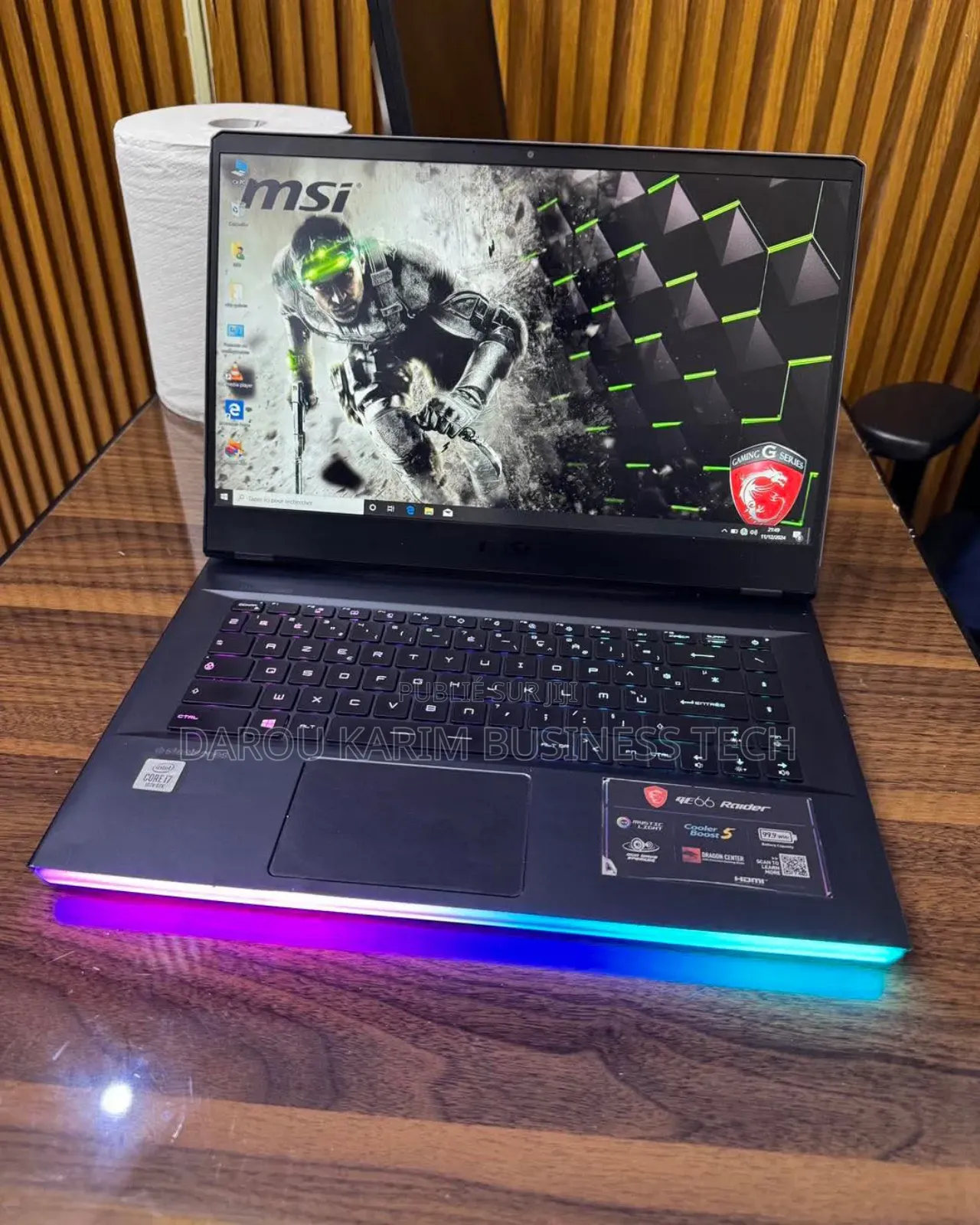 New Ordinateur Portable MSI GE66 Raider 32GB Intel Core I7 SSD 512GB