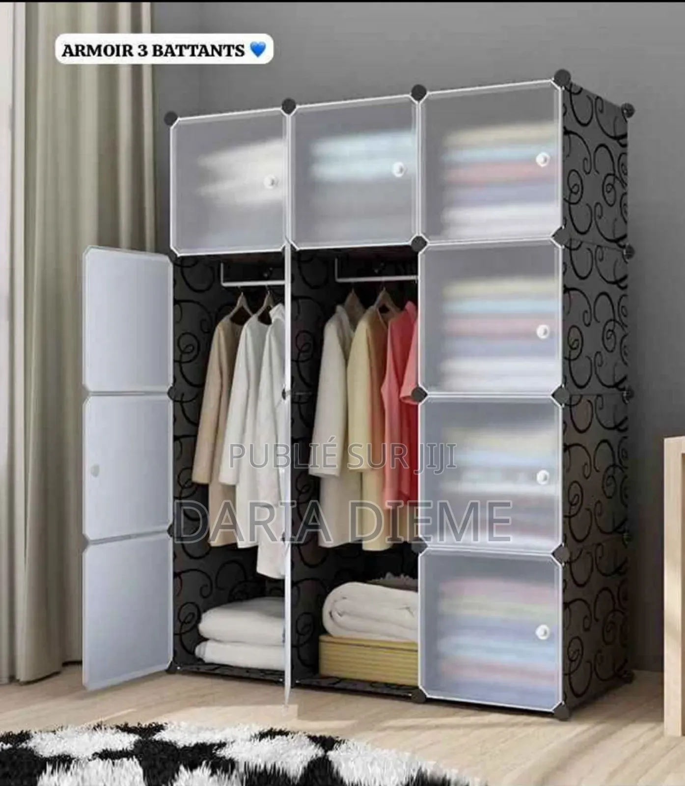 Armoire 3 Battant en Plastique