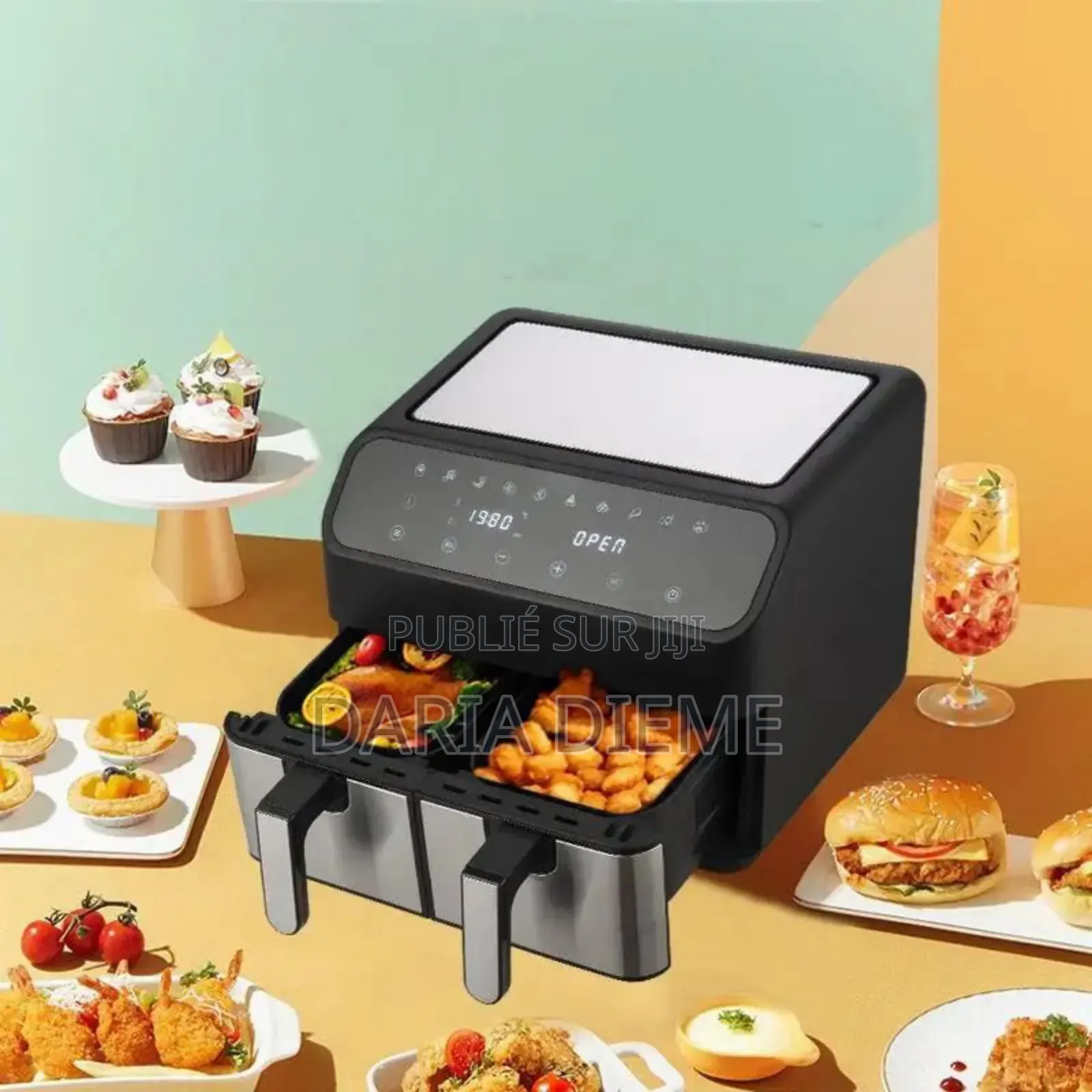 Friteuse À Air 2 Compartiment 8L