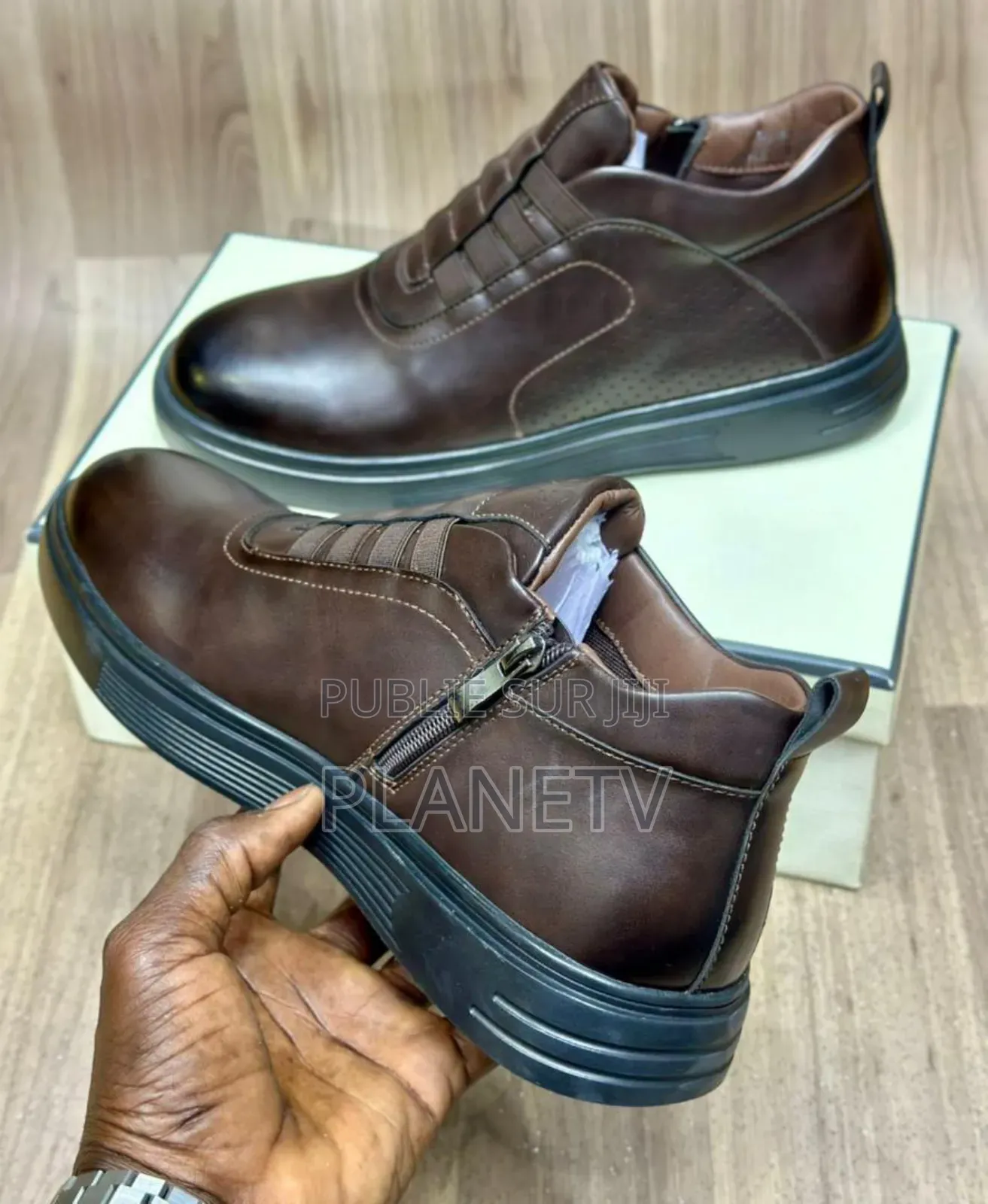 Chaussures en Cuir Style en Fermeture TDS