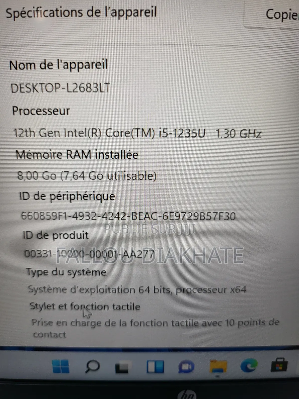 New Ordinateur Portable HP ProBook 440 G9 8GB Intel Core I5 SSD 256GB