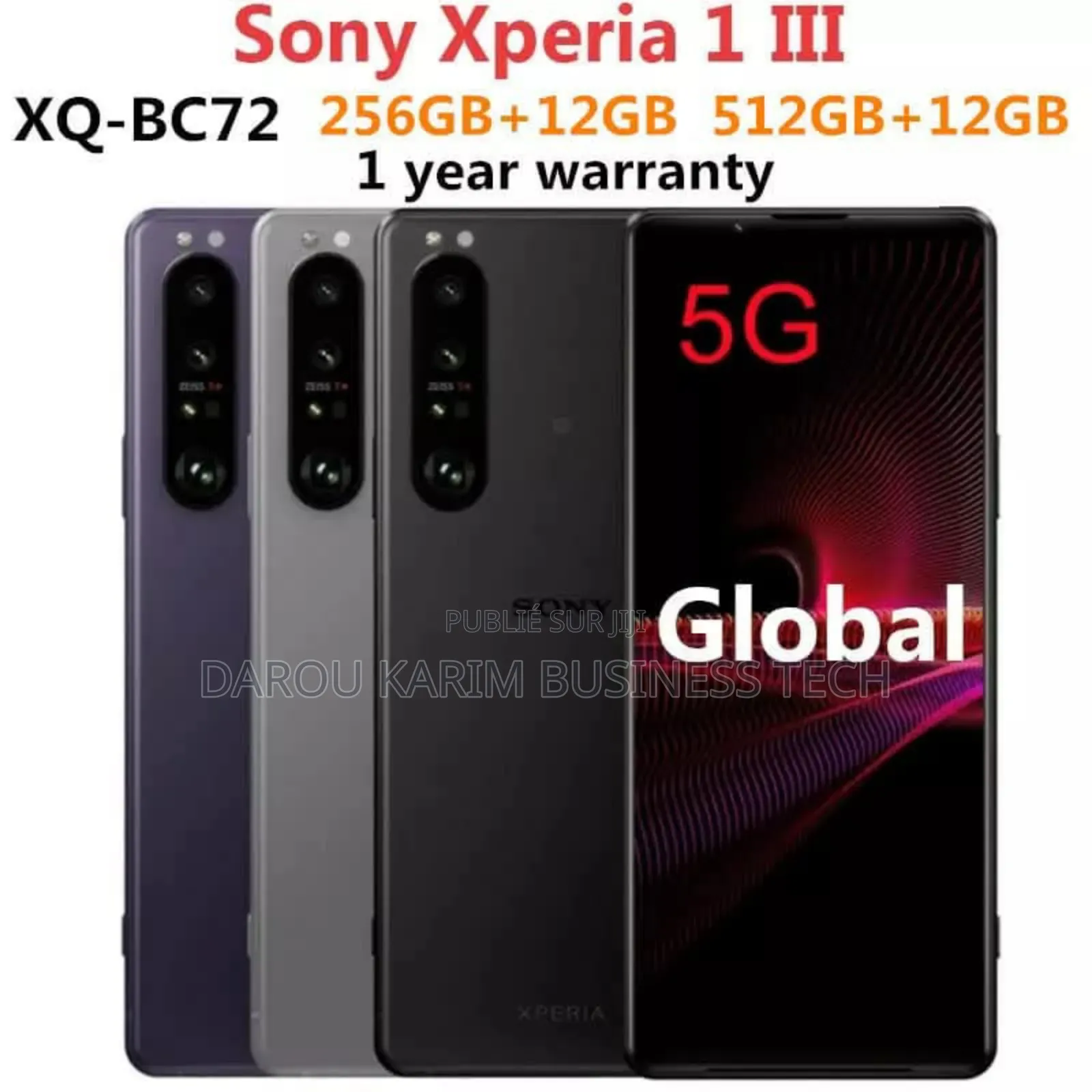 New Sony Xperia 1 III 256 GB Autre